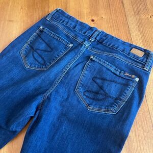 Seven7 Women's Tummyless High Rise Skinny Jeans Size 12 Stretch Blue Denim A9